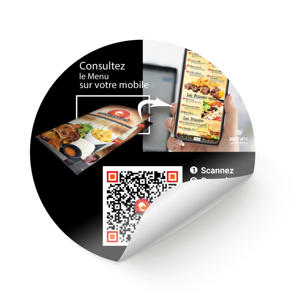 Étiquettes personnalisables repositionnables haut de gamme pour mise en avant du QR CODE