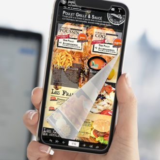 Menu pour restaurant sans contact et sans papier Paperless